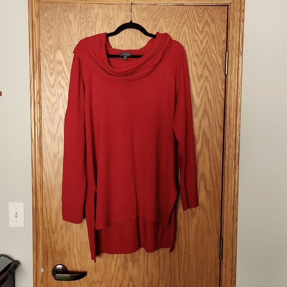 The Limited, red Cowl neck sweater size xxl tall.